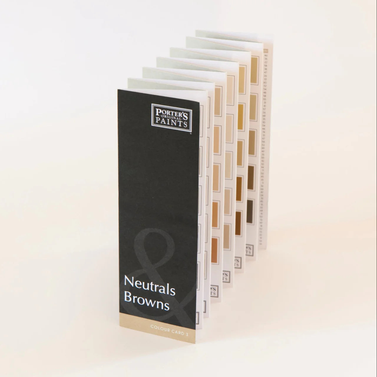 Color swatch book for Sydney Harbour Paint Co. and Porters Paints Neutrals Browns on a white background