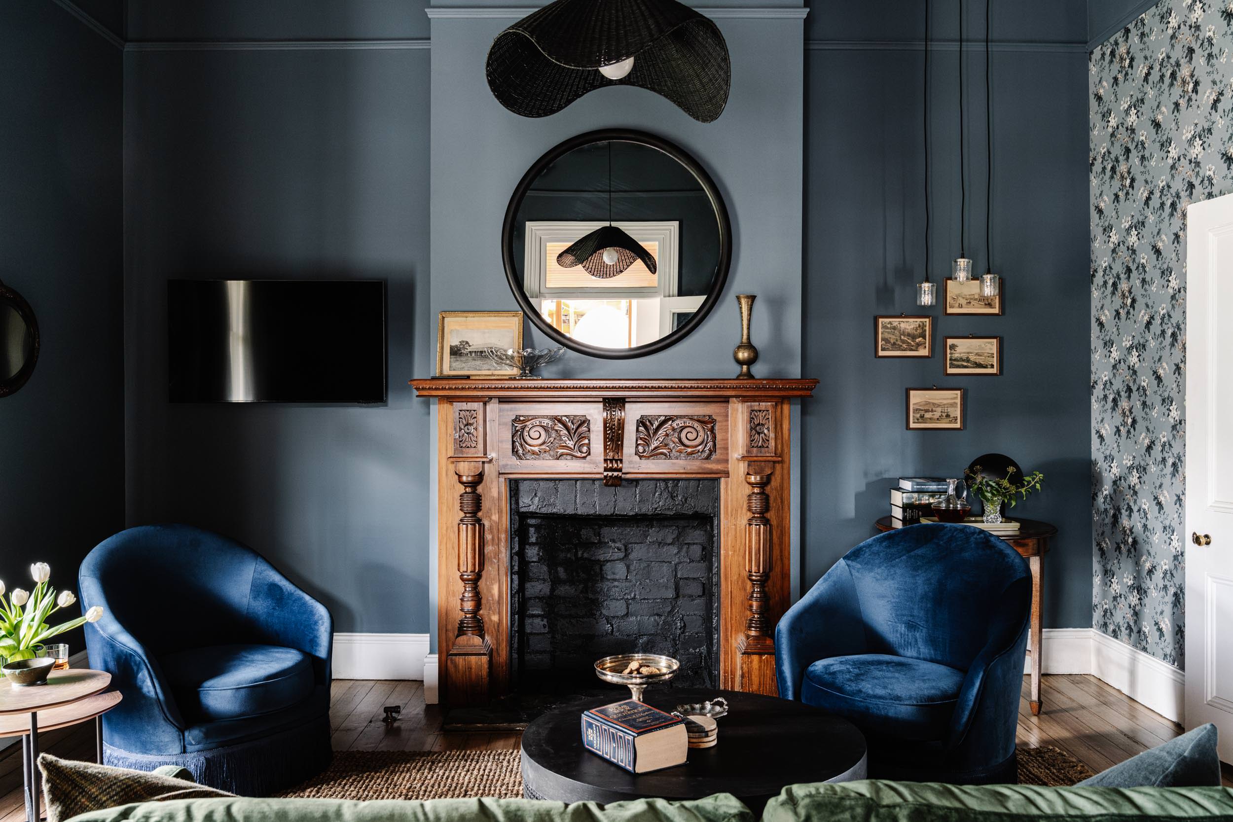 Eggshell finish, Gunmetal Grey
Caption: With a mix of antique and modern furniture, this stunning room @seaview_in_the_glebe in Hobart, Tasmania is both rich and inviting. Featuring &