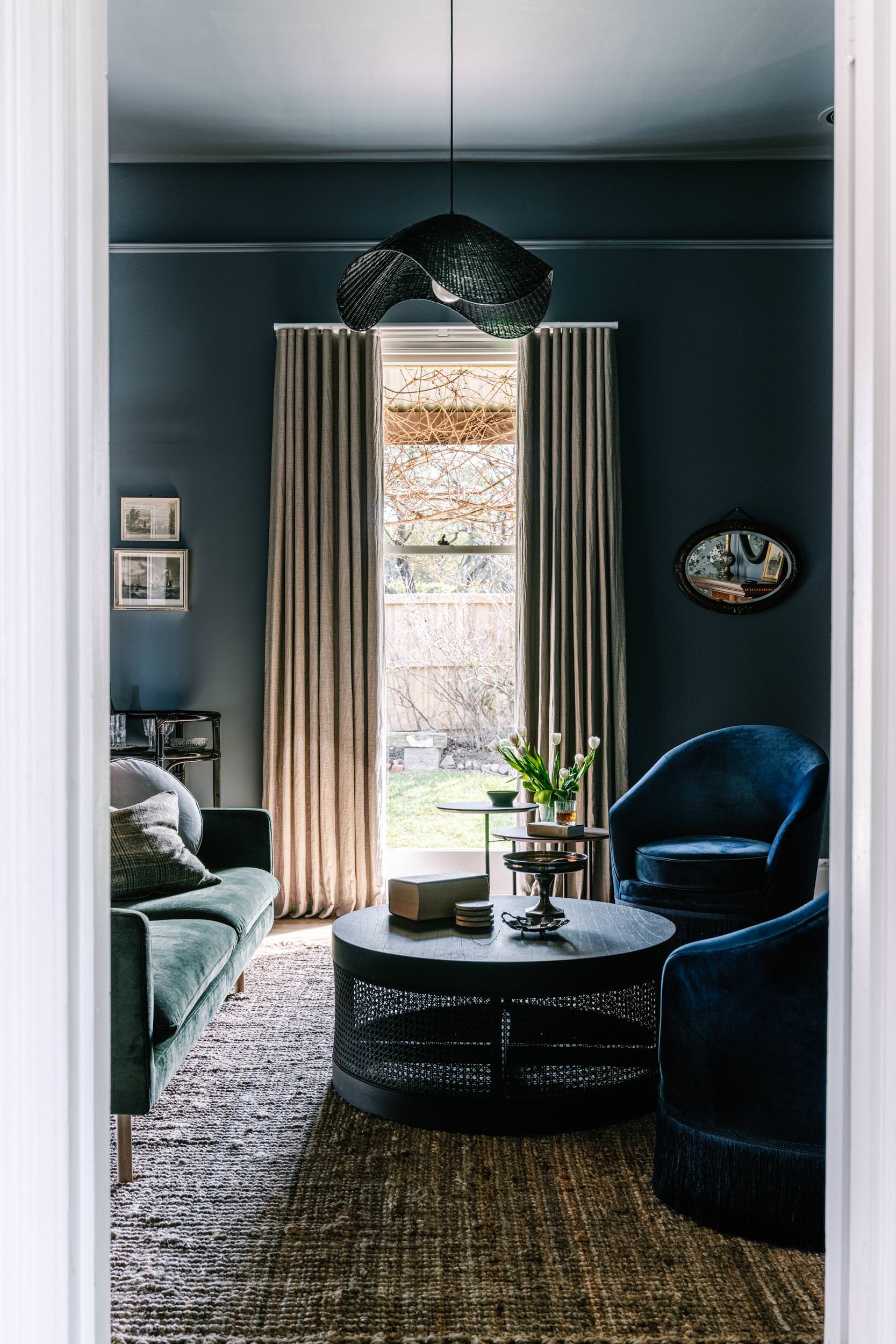 Eggshell finish, Gunmetal Grey
Caption: With a mix of antique and modern furniture, this stunning room @seaview_in_the_glebe in Hobart, Tasmania is both rich and inviting. Featuring &