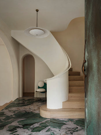 Fresco Plaster Curved Plaster Stairwell_ Color Piraeus photo credit: Anson Smart