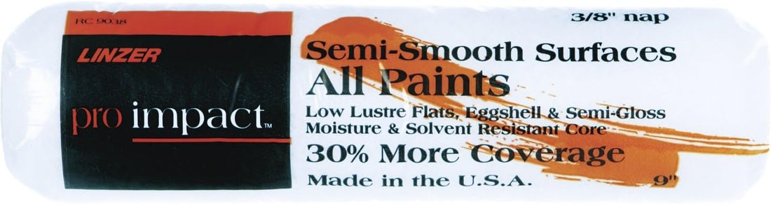 LINZER 0900 RC 9038 PAINT ROLLER SLEEVE 9 SMOOTH SURFACES