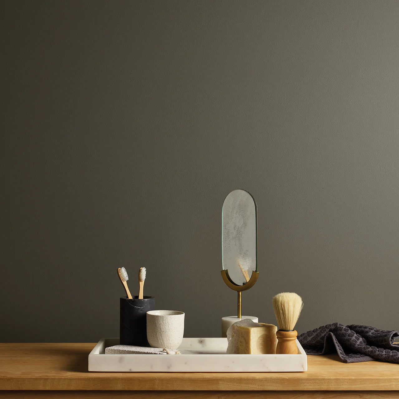 Mineral Eggshell Acrylic Mineral is a Popular Dark Charcoal Paint.