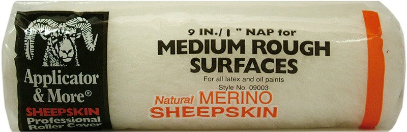 Best Roller for painting textured surfacesNATURAL MERINOSHEEP SKIN ROLLERCOVER 9in 1inch nap