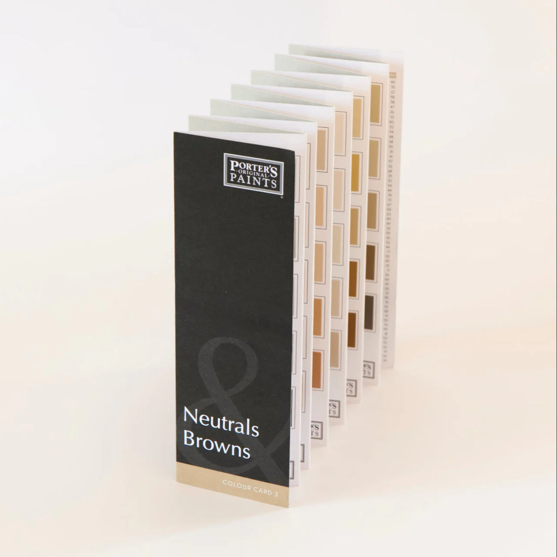 Color swatch book for Sydney Harbour Paint Co. and Porters Paints Neutrals Browns on a white background