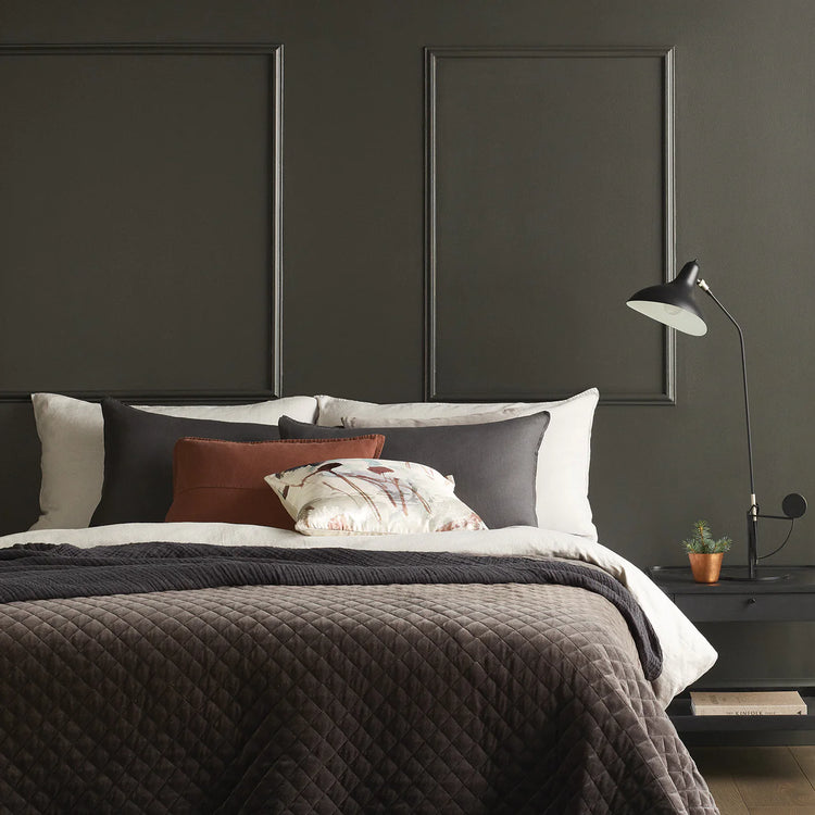 River Stone: The perfect warm, dark charcoal. Adds richness and drama to any interior space, and an earthy solidarity to exteriors.   Perfect Darkest Neutral Paint