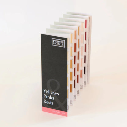 Color swatch book for yellows, pinks, and reds with Sydney Harbour Paint Company x Porter&