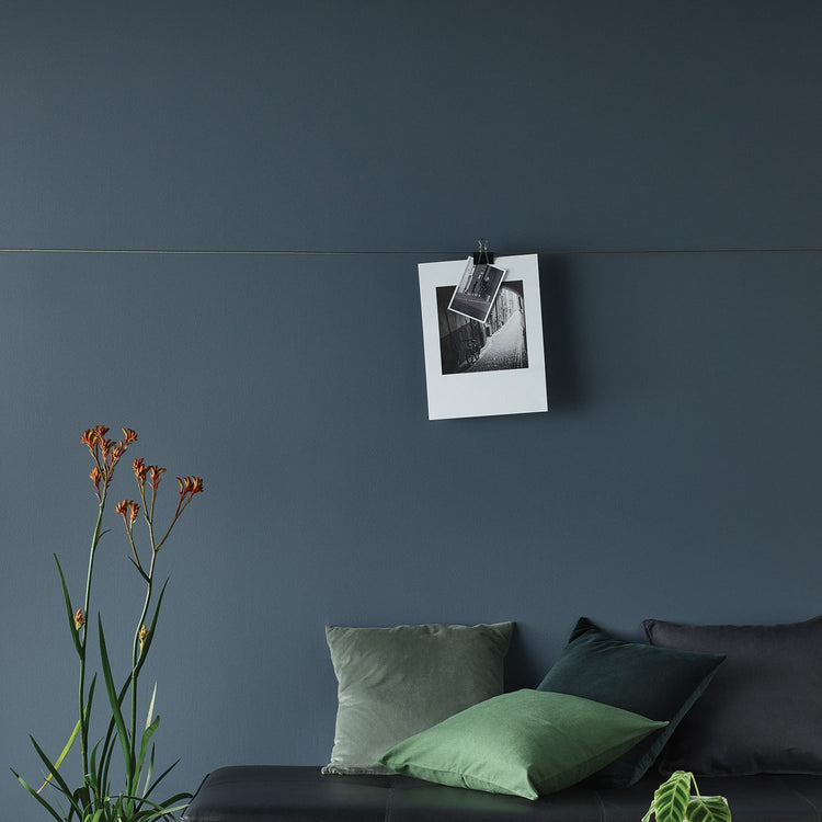 Wall painted with Gunmetal Gray
