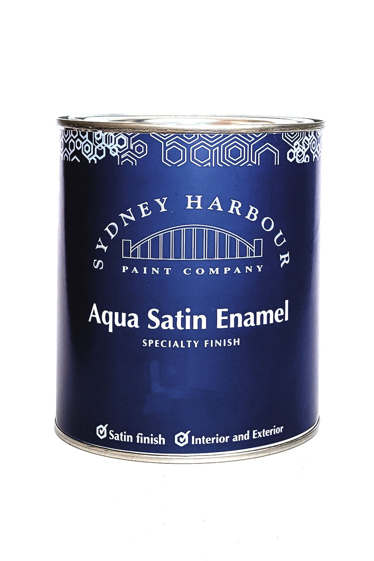 Sydney Harbour Paint Company Aqua Satin Enamel paint can